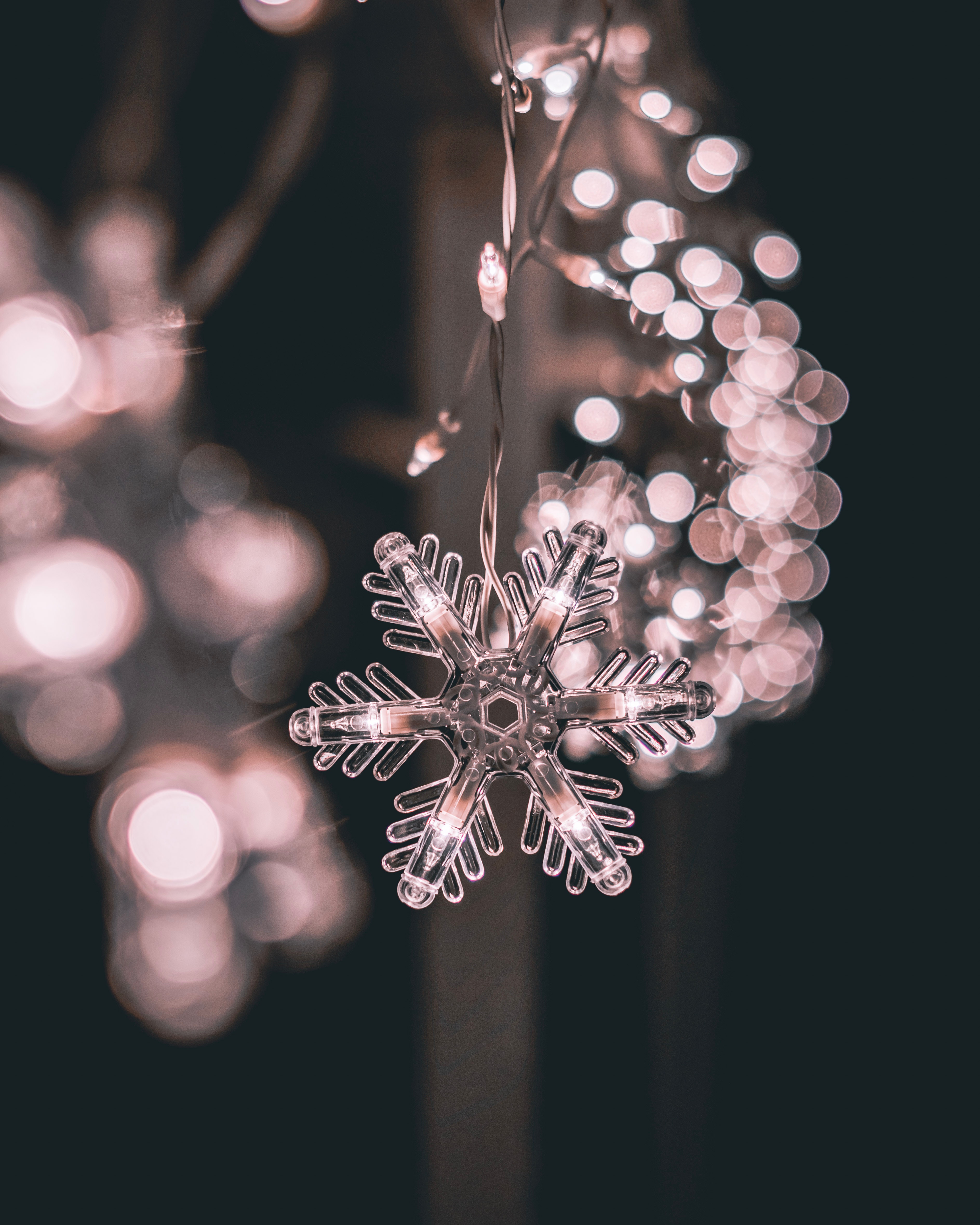 Weihnachtliche Lichterkette von Catering-Buffet